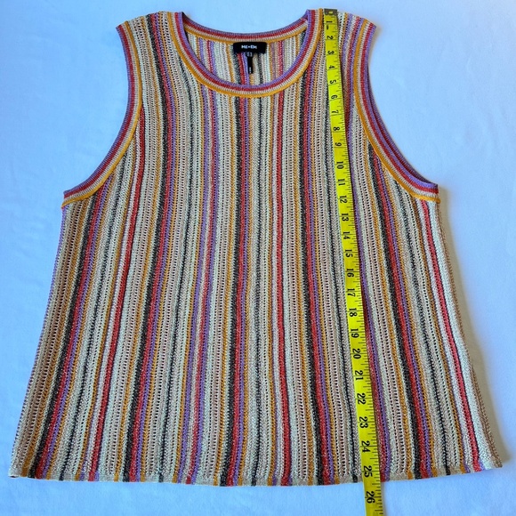 ME+EM - SET Metallic Textured Stripe Knit Vest/ Tank & Skirt - Picture 11 of 16